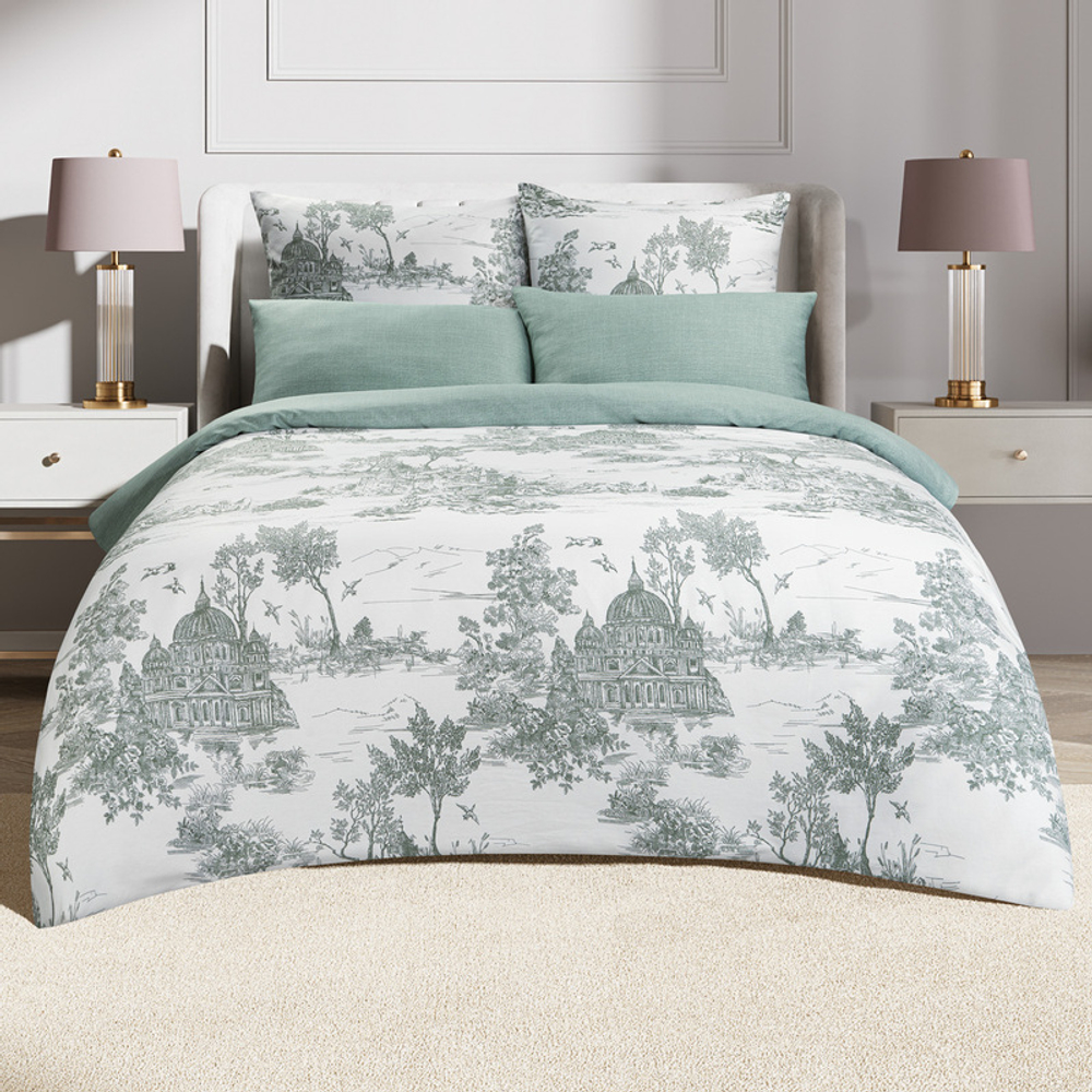 Комплект постельного белья Harmonica Евро САТИН "Флорентина" (2 нав. 70х70 и 2 нав. 50х70)