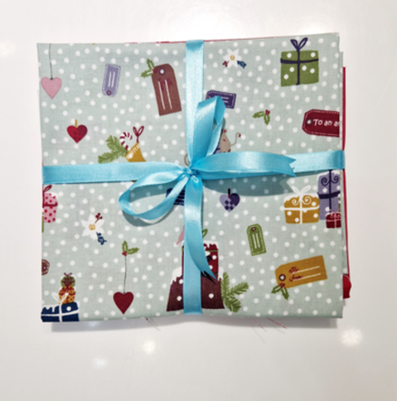 Набор для пэчворка "Новогодний №4" 55*50см, 4 шт