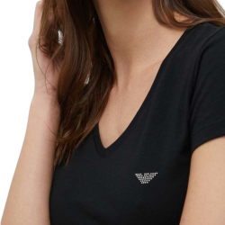 Женская футболка черная V NECK Emporio Armani 164407_CC318 00120