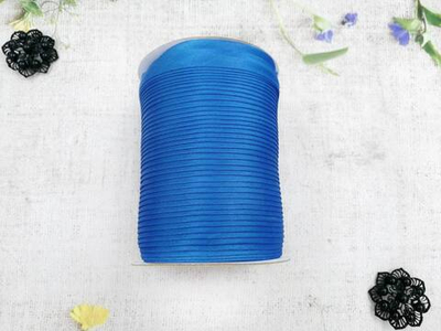 Косая бейка атласная, ш. 1,5 см, синий