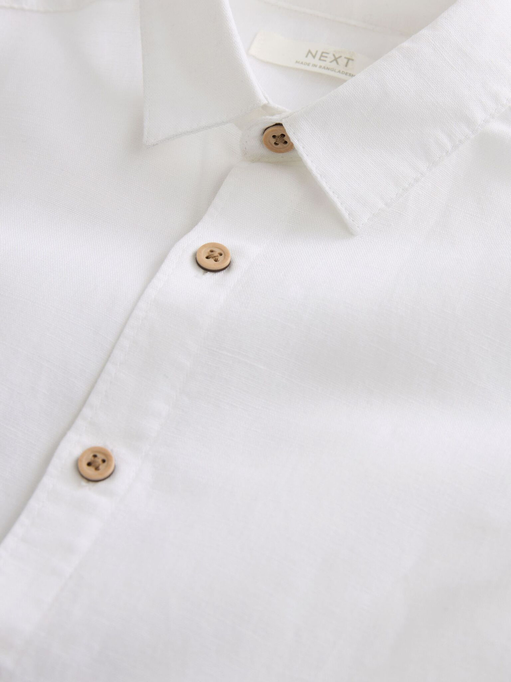 Рубашка с коротким рукавом льнная для мальчика Next 477-483, Белый