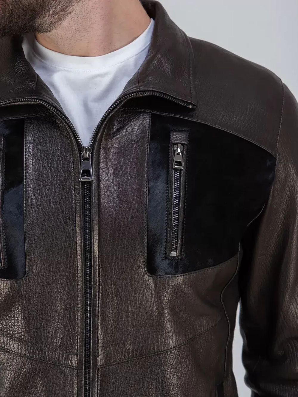 Куртка кожаная демисезонная Турция