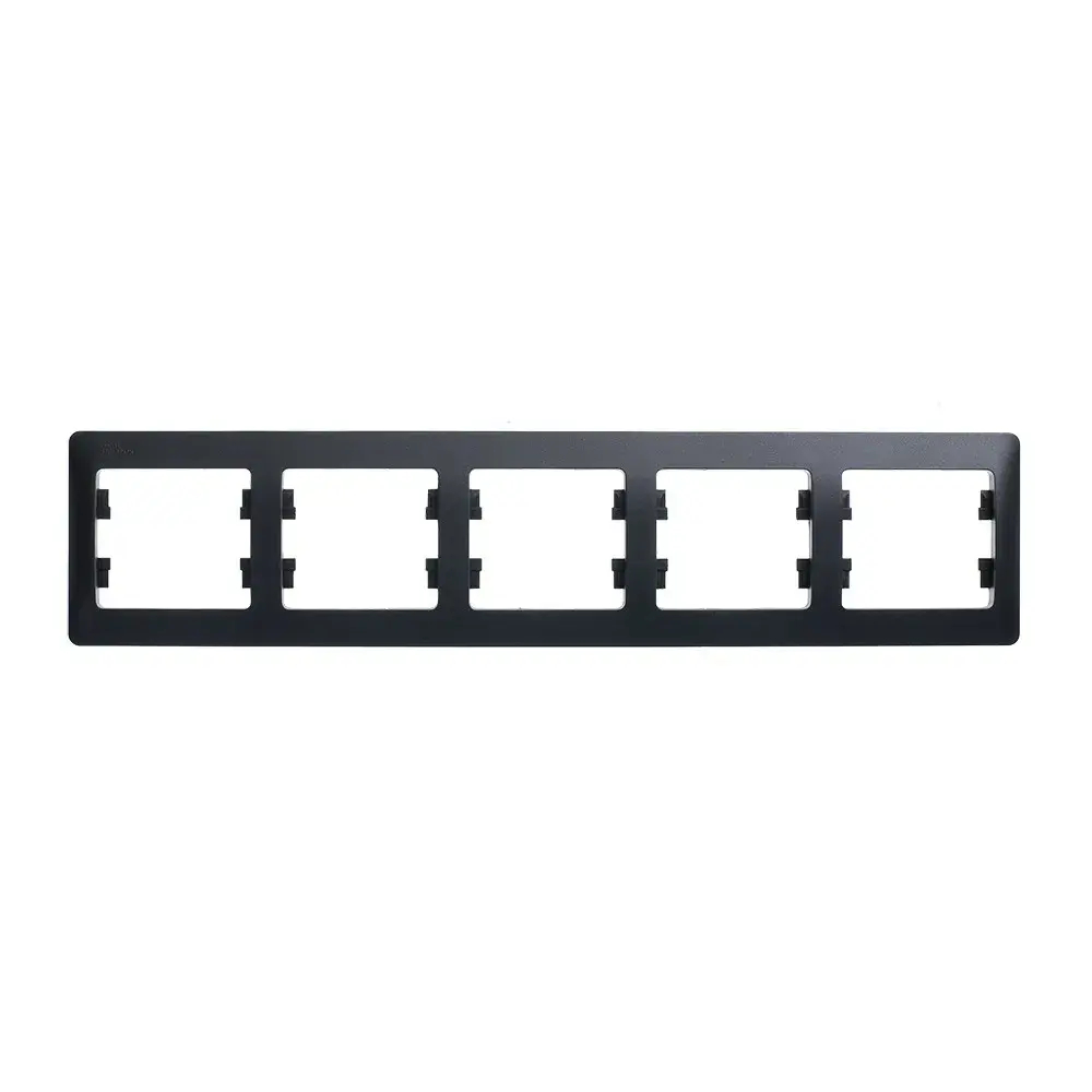 GLOSSA 5-постовая РАМКА, горизонтальная, АНТРАЦИТ