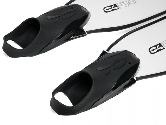 Ласты C4 Carbon Sportech Rubber FBG стеклопластик белый