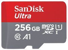 Карта памяти SanDisk Ultra microSDXC Class 10 UHS Class 1 A1 100MB/s 256GB + SD adapter (SDSQUAR- 256G)