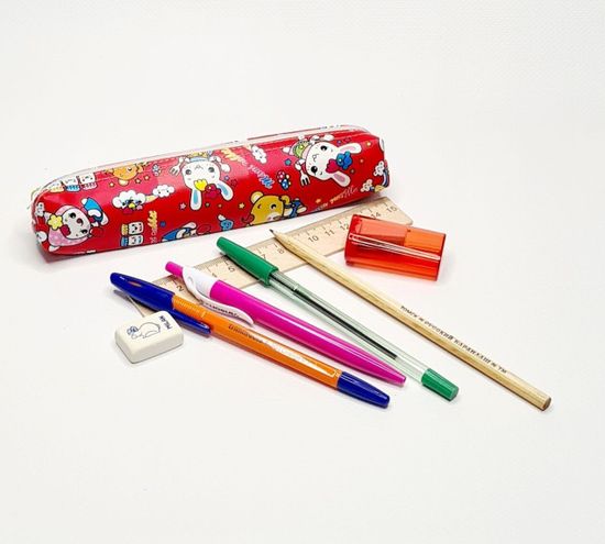 Пенал школьный с наполнением, 7 предметов