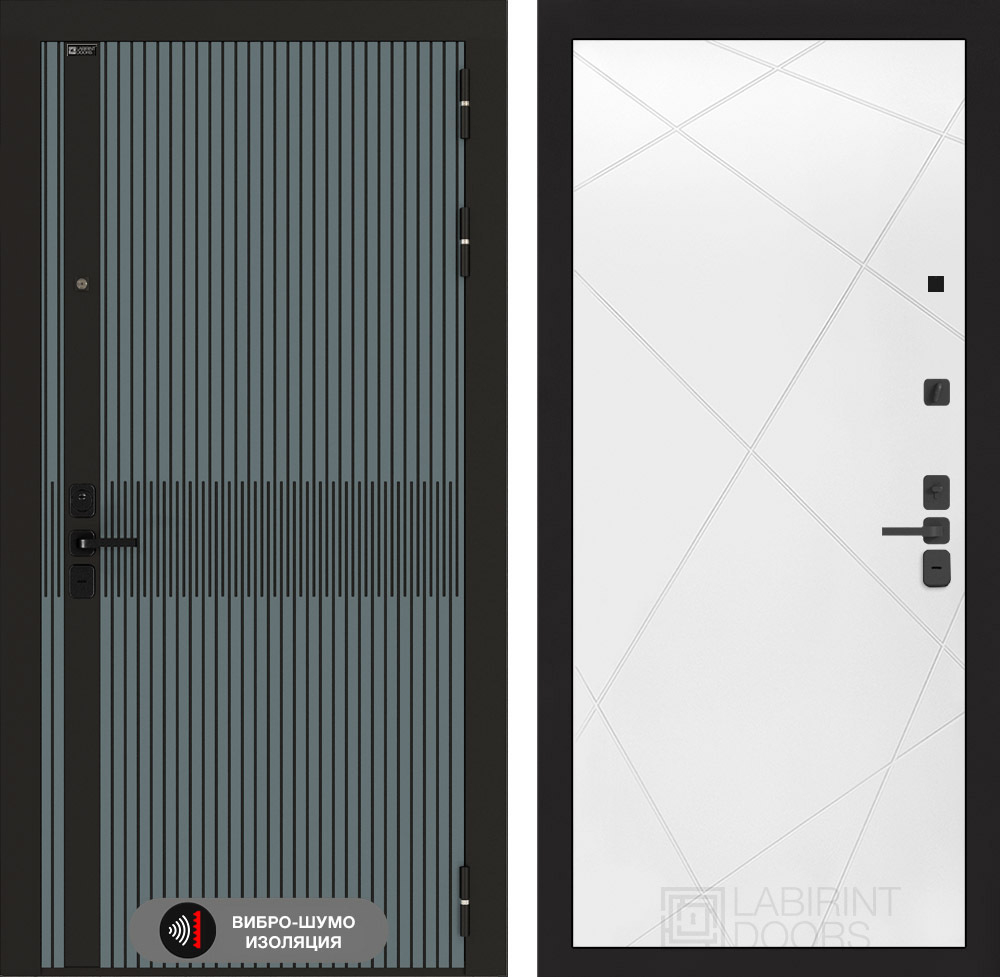 Дверь входная Лабиринт ISSIDA 24 Белый софт