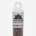 Японский бисер TOHO Round 15/0 (№221F), металлизированный, непрозрачный матовый