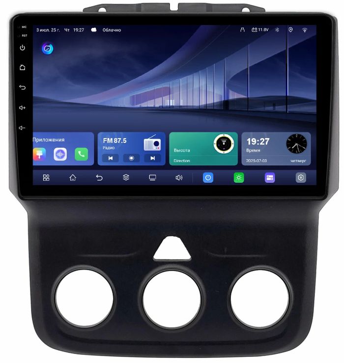 Магнитола для Dodge Ram 1500 2013-2018 - Kuberg QLed, Android 14, TS105, Быстрейшая, CarPlay, SIM-слот