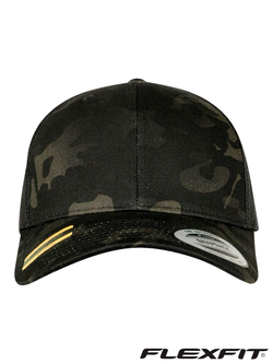 Бейсболка (кепка) сетчатая Flexfit Classic Snapback 6606MC. MultiCam Black