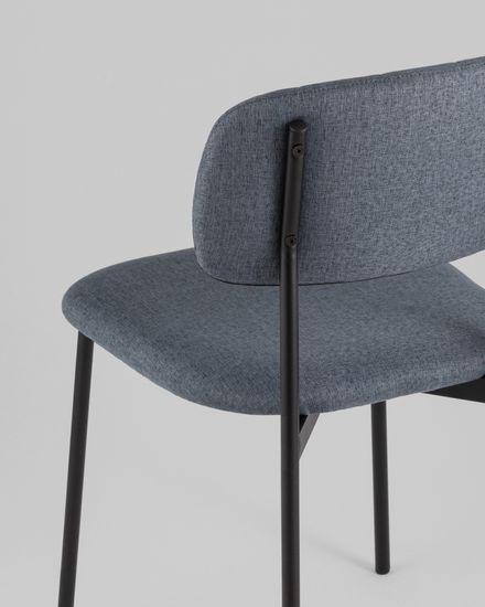 Стул Майло рогожка серо-синий