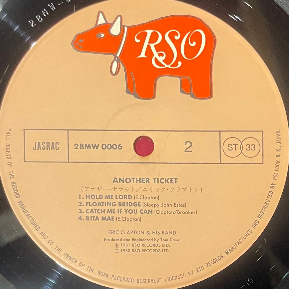 Виниловая пластинка Eric Clapton ‎– Another Ticket LP