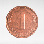 Germany, 1 Pfennig, 1975, (Hamburg Mint - "J"), VF