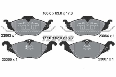 TEXTAR - 2306302-TET - Brake Pad Set, disc brake