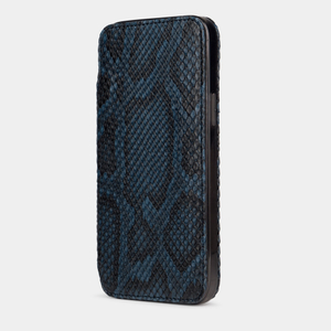 Чехол Benoit для iPhone 13 Pro Max из кожи питона, синего цвета