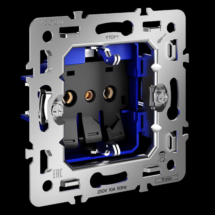Механизм розетки с заземлением 16А S70 Voltum VLS0401M