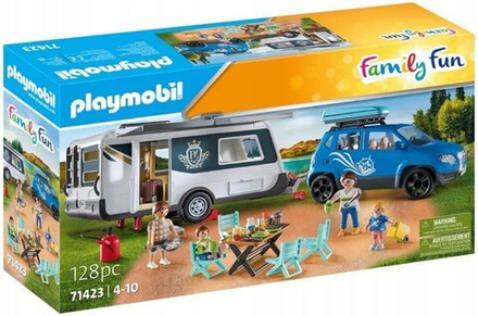 Конструктор Playmobil Family Fun - Автомобиль с фургоном, креативный отдых на природе - Плеймобиль 71423