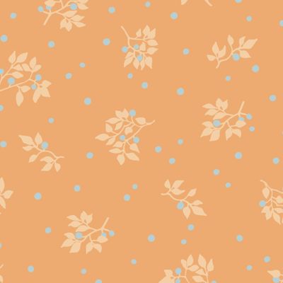 Вечерняя черника / мелкий узор / персиковый цвет