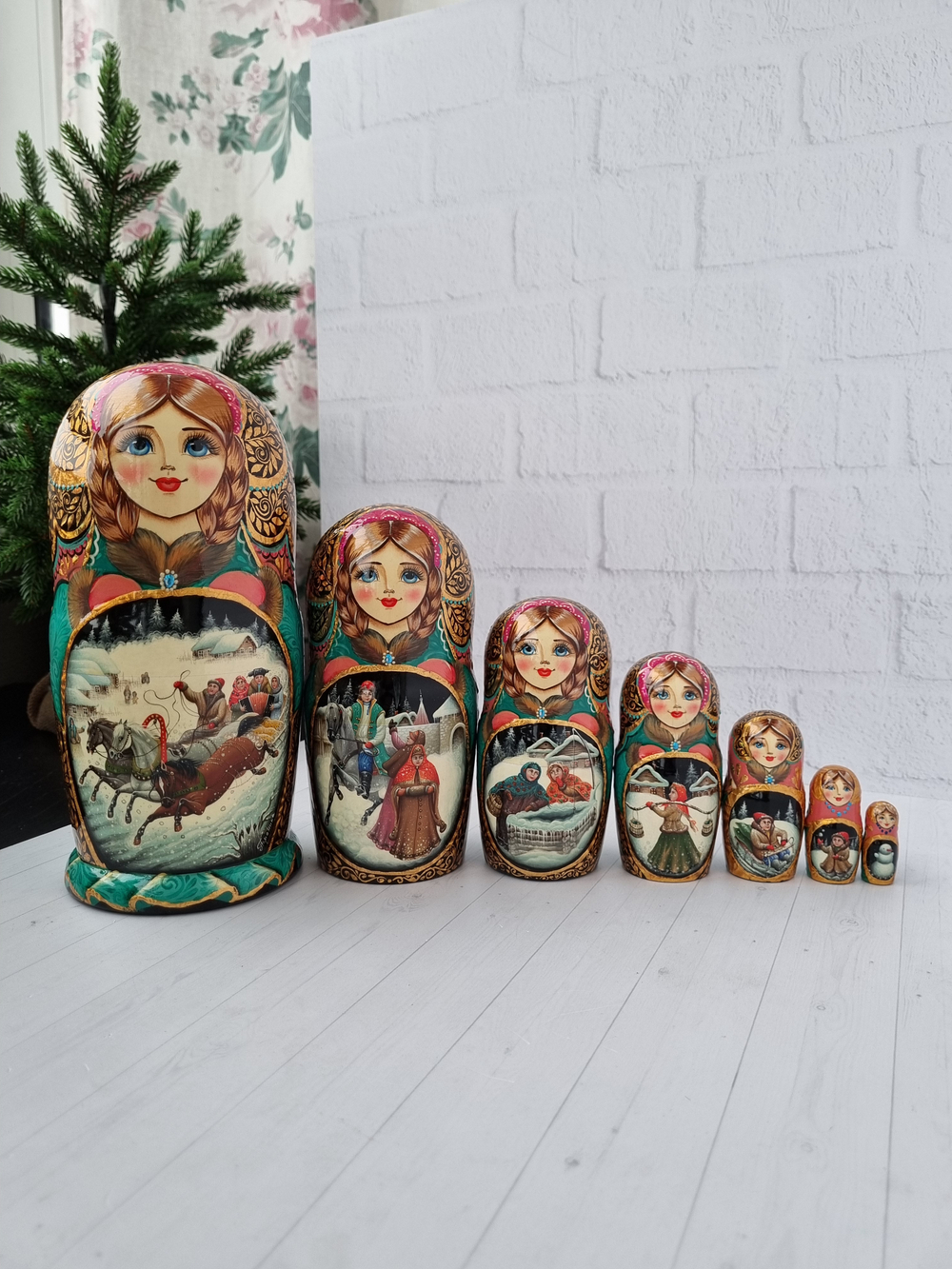 Матрёшка 21см "Тройка" 7мест