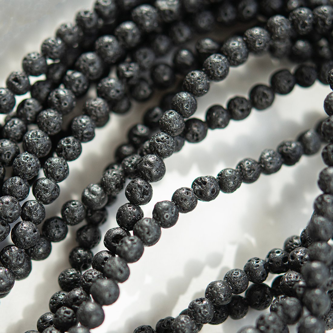 Лава вулканическая натуральная, 4,7мм, шар