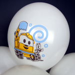 Воздушные шары Волна Веселья с рисунком С днем рождения Грузовичок Лёва, 25 шт. размер 12" #501800