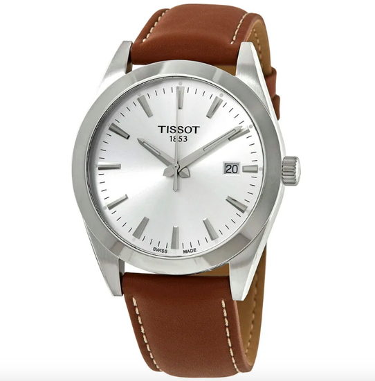 Tissot T127.410.16.031.00 мужские часы на ремне Gentleman