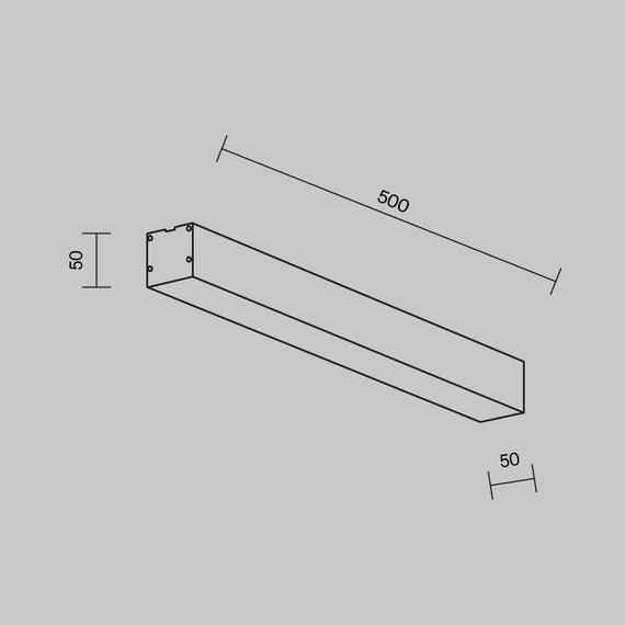 Линейный светильник накладной 4000K 50x50 10 Вт (Черный, 500 мм) LL311026 Technical ll311026