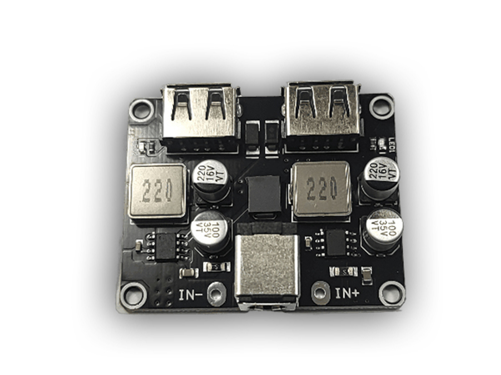 USB модуль зарядки и поддержкой QC3.0 (2 порта)