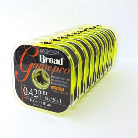 OWNER Леска Broad Game Pro yellow 100м 0.38мм 10.1кг