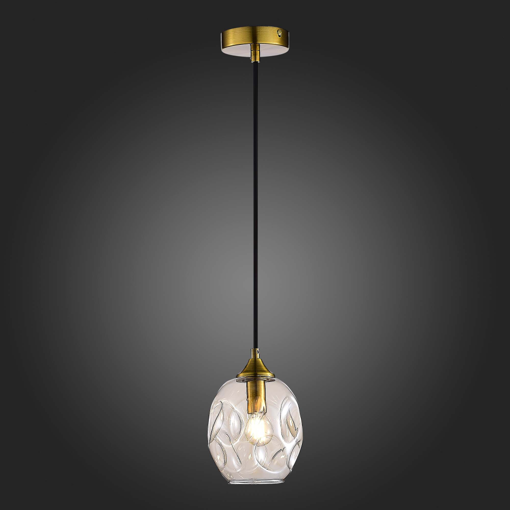SL1188.303.01 Подвес ST-Luce Латунь/Коньячный E14 1*40W