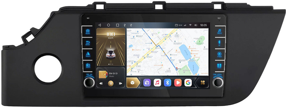 Магнитола для KIA Rio 4, Rio X-line 2020-2022, Solaris KRS/KRX 2024+ - Carmedia OL-1742-3 (кнопки и крутилки), Android 12, TS10, CarPlay, 4G SIM-слот