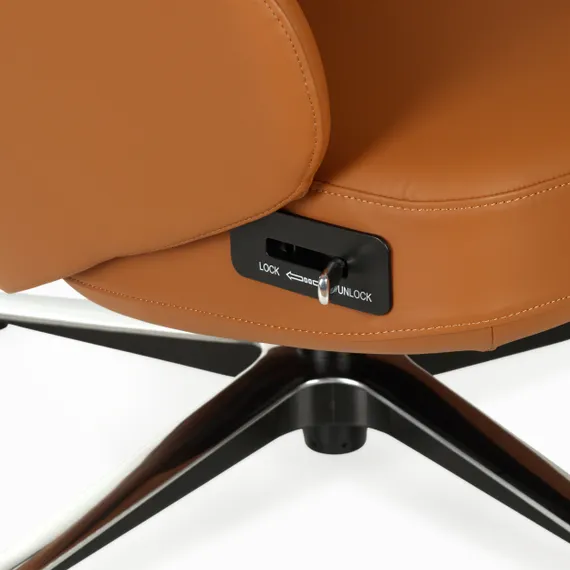 Кресло Stena коричневая экокожа