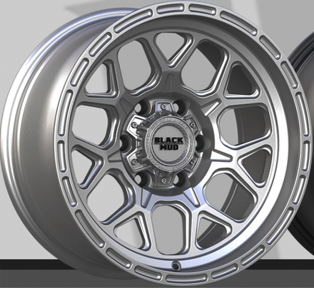 Диск колесный, кованый RT510 R17 8,0 ЕТ0 Black Mud Silver Machined Face