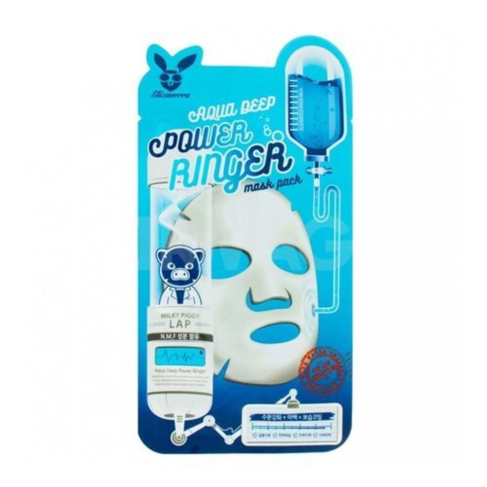 Маска тканевая для лица увлажняющая - Elizavecca Aqua deep power ring mask pack