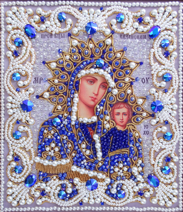 ЖС-ВЧ-ЗС Комплект наборов для вышивания Венчальная пара (синий, золотой)