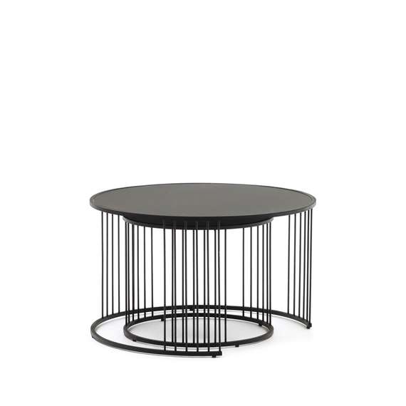 Набор из 2 столиков Hadar, черный