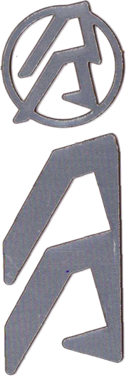 Логотипные вставки Alpha-X (цвет:серебристые, правые)