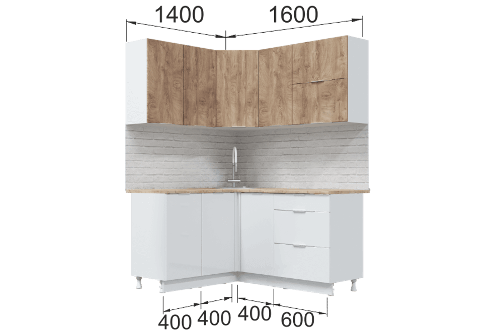 Кухонный гарнитур «Асти Вайт УНИ»