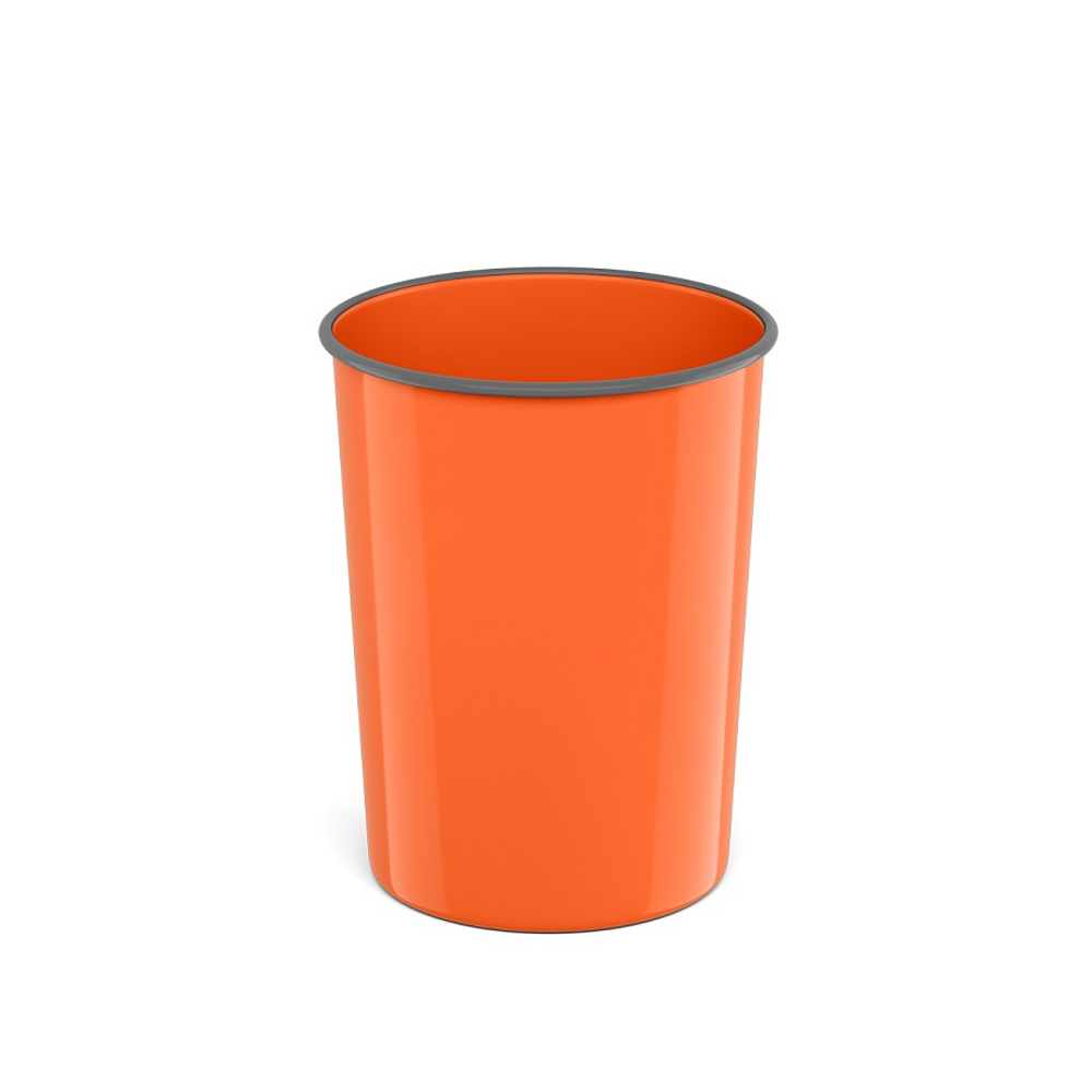 Корзина для бумаг литая пластиковая ErichKrause® Caribbean Sunset, 13.5л, оранжевая