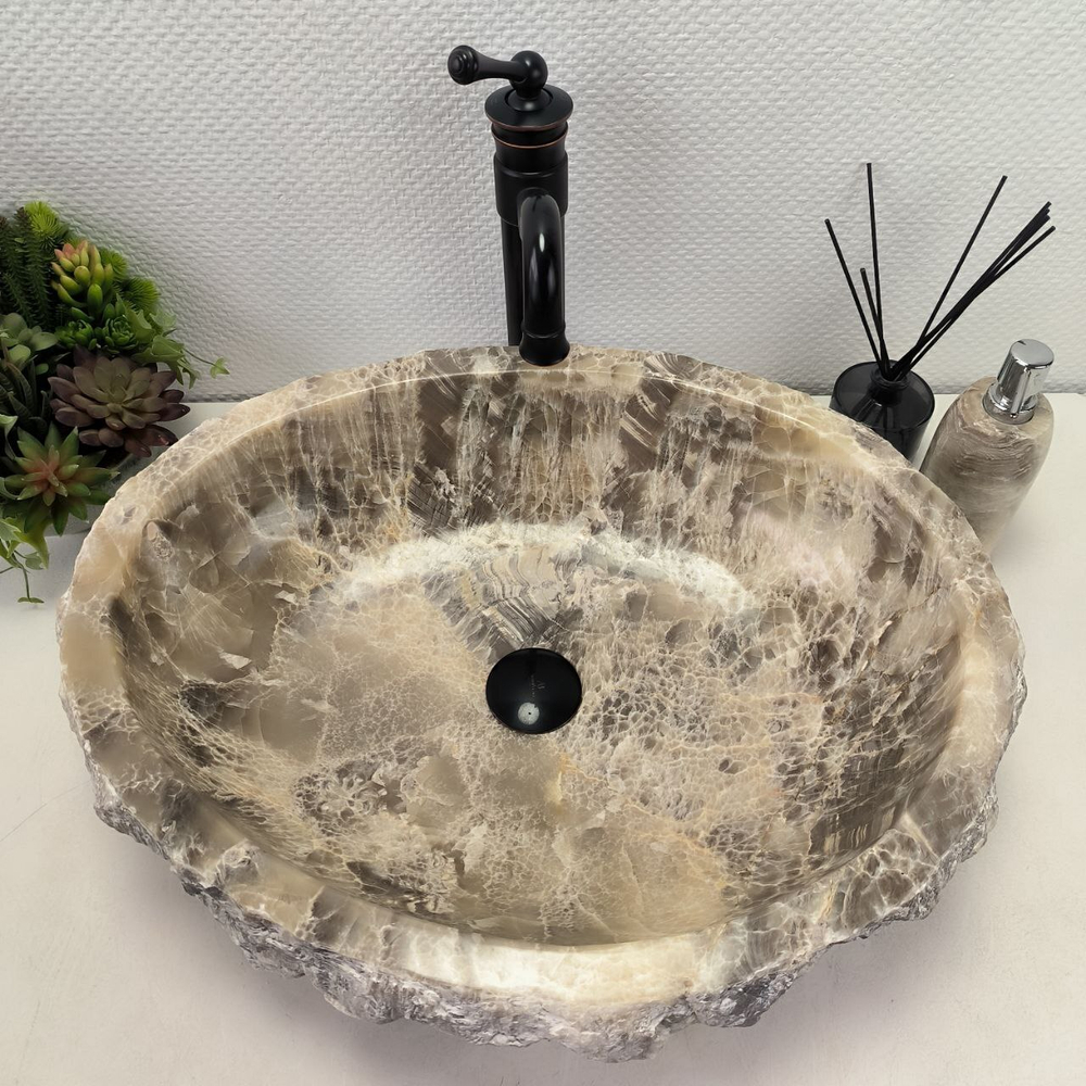 Раковина из оникса Erozy Grey EO-62285 57*47*15 0094