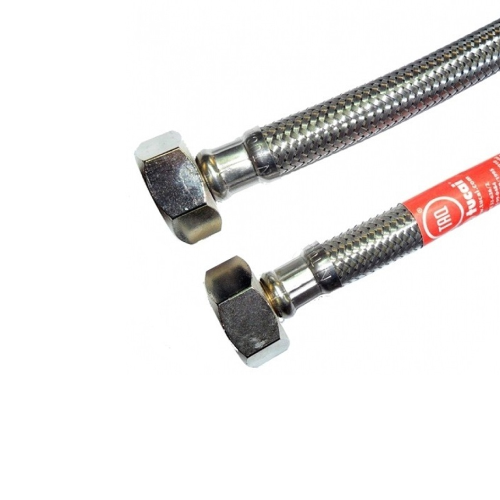 Гибкая подводка Tucai в стальной оплетке, 60 см, 1/2", вн. - вн. (3953)