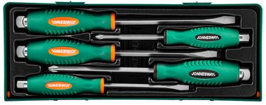 D70105SC Набор отверток стержневых ударных, силовых под ключ, в ложементе, 5 предметов