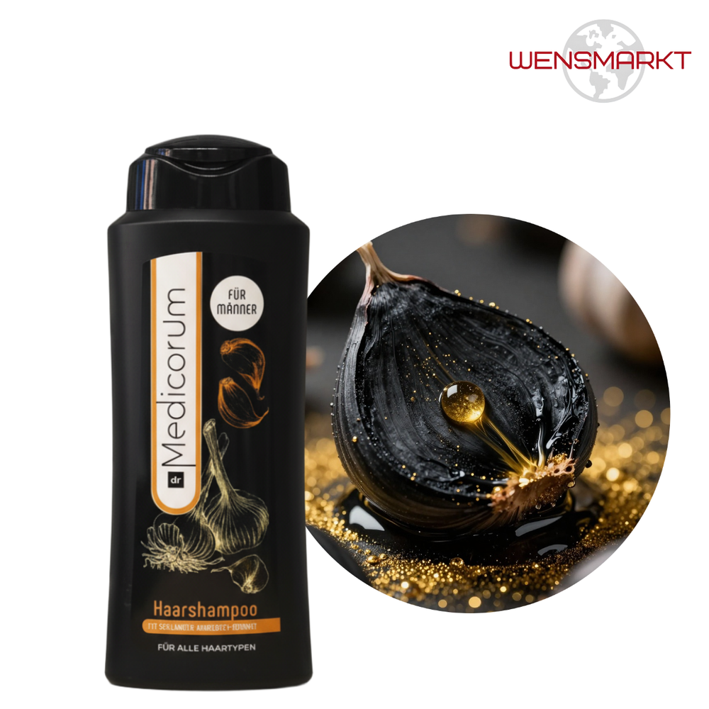 Мужской шампунь Dr Medicorum с экстрактом черного чеснока, 500 мл