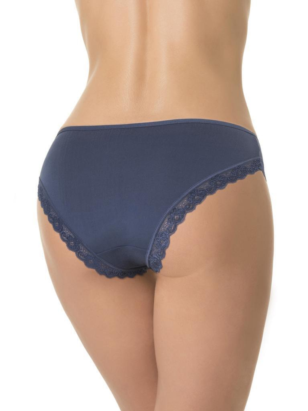 Бамбуковые трусики-слипы с кружевной оторочкой (Размер: S) (Цвет: белый)