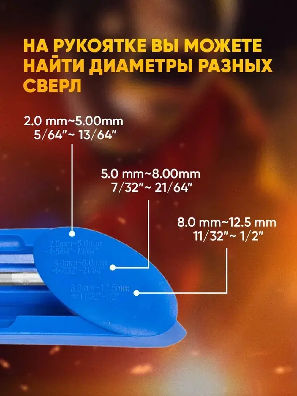Точилка для сверла, насадка инструмент на дрель для заточки ЮнионДом