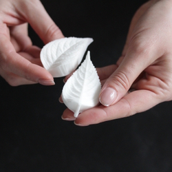 Молд силиконовый для лепки "лист Ежевики" / форма для оттиска листьев гортензии, малины, мяты)