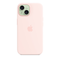 Чехол Apple iPhone 15 Silicone Case with MagSafe Light pink (MT0U3)