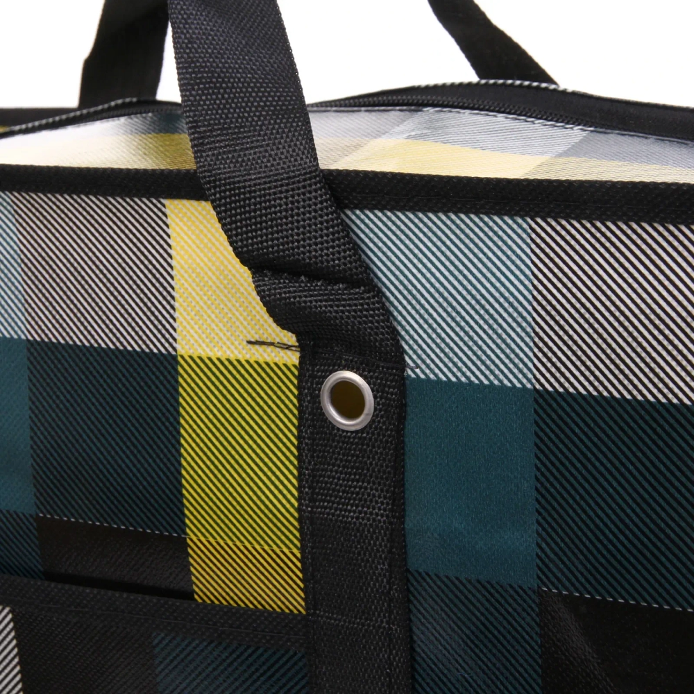 Сумка хозяйственная с внешним карманом « БАУЛ», цвет жёлтый/чёрный, 60*45*20см / до 11кг