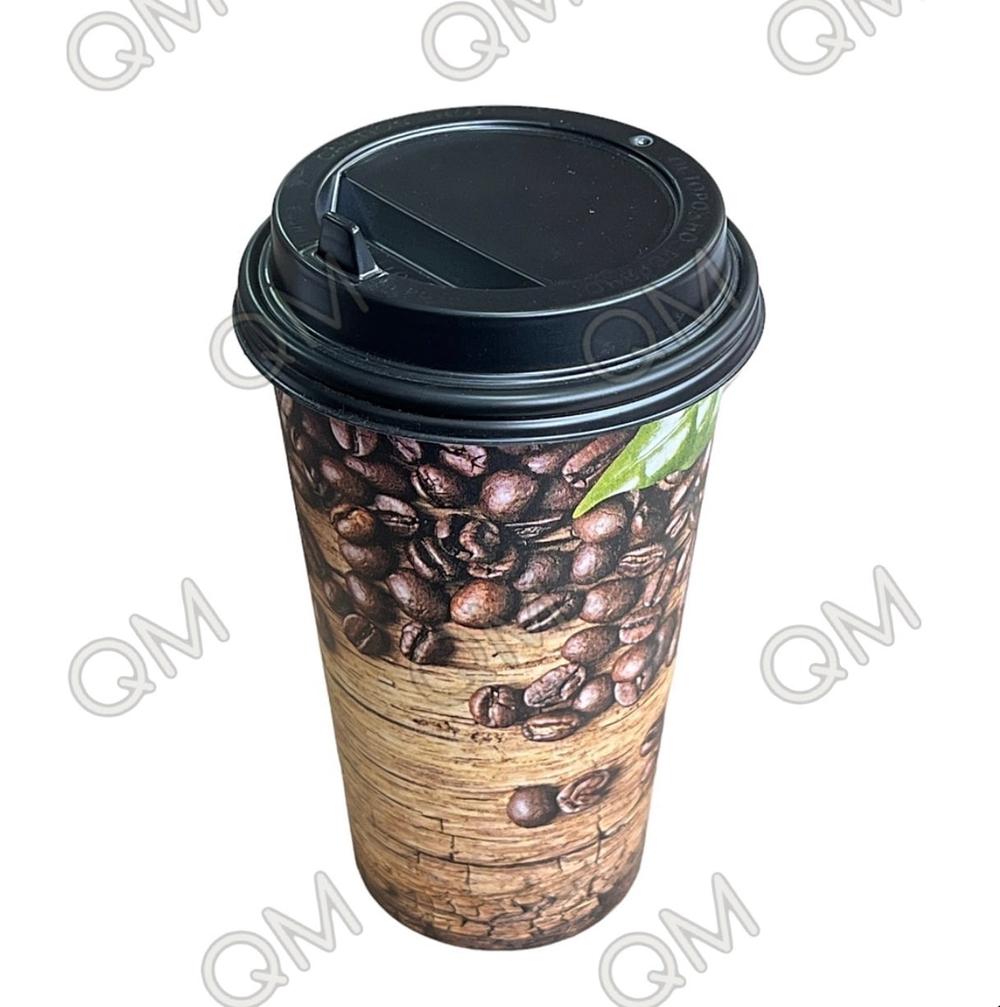 Крышка К89К (носик) ЧЕРНАЯ (К1000, Ф100) СтиролПласт (1000шт/кор)