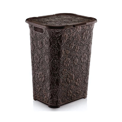 Корзина для белья Ажурная 50 лт коричневый